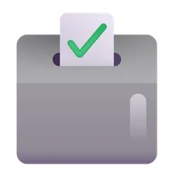 ballot box with ballot