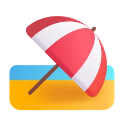 beach with umbrella