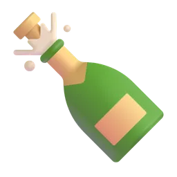 bottle with popping cork