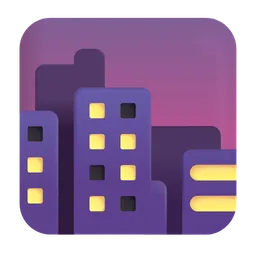 cityscape at dusk
