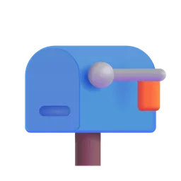 closed mailbox with lowered flag