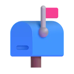 closed mailbox with raised flag