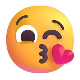 face blowing a kiss