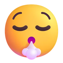 face exhaling