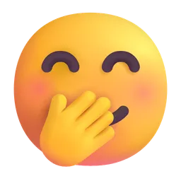 face with hand over mouth