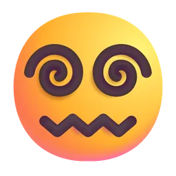 face with spiral eyes