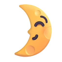 first quarter moon face