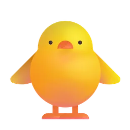 front-facing baby chick