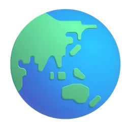 globe showing Asia-Australia