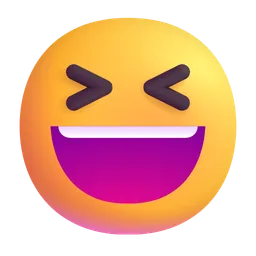 grinning squinting face