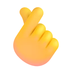 hand with index finger and thumb crossed