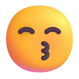 kissing face with smiling eyes