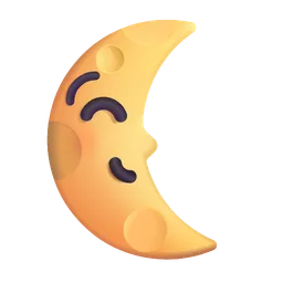 last quarter moon face