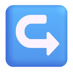 left arrow curving right