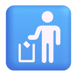 litter in bin sign