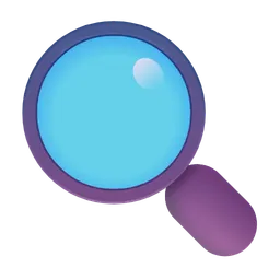 magnifying glass tilted left