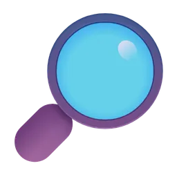 magnifying glass tilted right