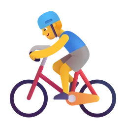man biking