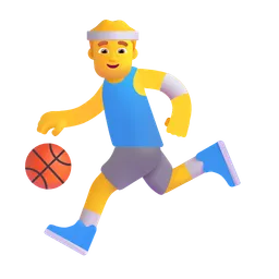 man bouncing ball