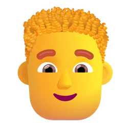 man: curly hair