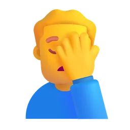man facepalming
