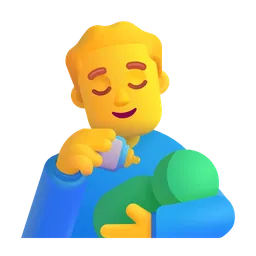 man feeding baby