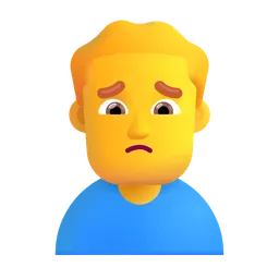 man frowning