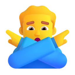 man gesturing NO