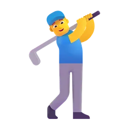 man golfing