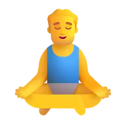 man in lotus position