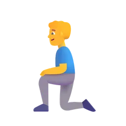 man kneeling