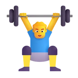 man lifting weights