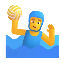 man playing water polo