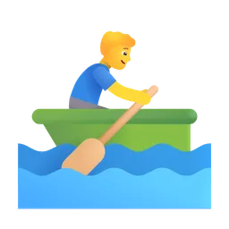 man rowing boat