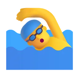 man swimming