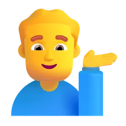 man tipping hand