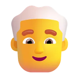 man: white hair