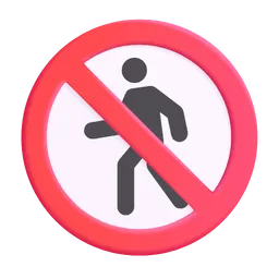 no pedestrians