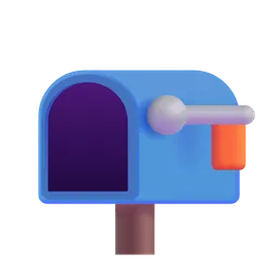 open mailbox with lowered flag