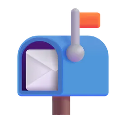 open mailbox with raised flag