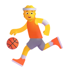 person bouncing ball