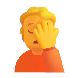 person facepalming