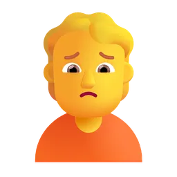 person frowning