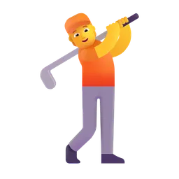 person golfing
