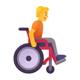 person in manual wheelchair facing right