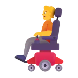 person in motorized wheelchair