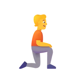 person kneeling facing right