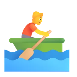 person rowing boat