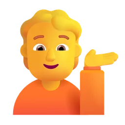 person tipping hand