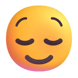 relieved face